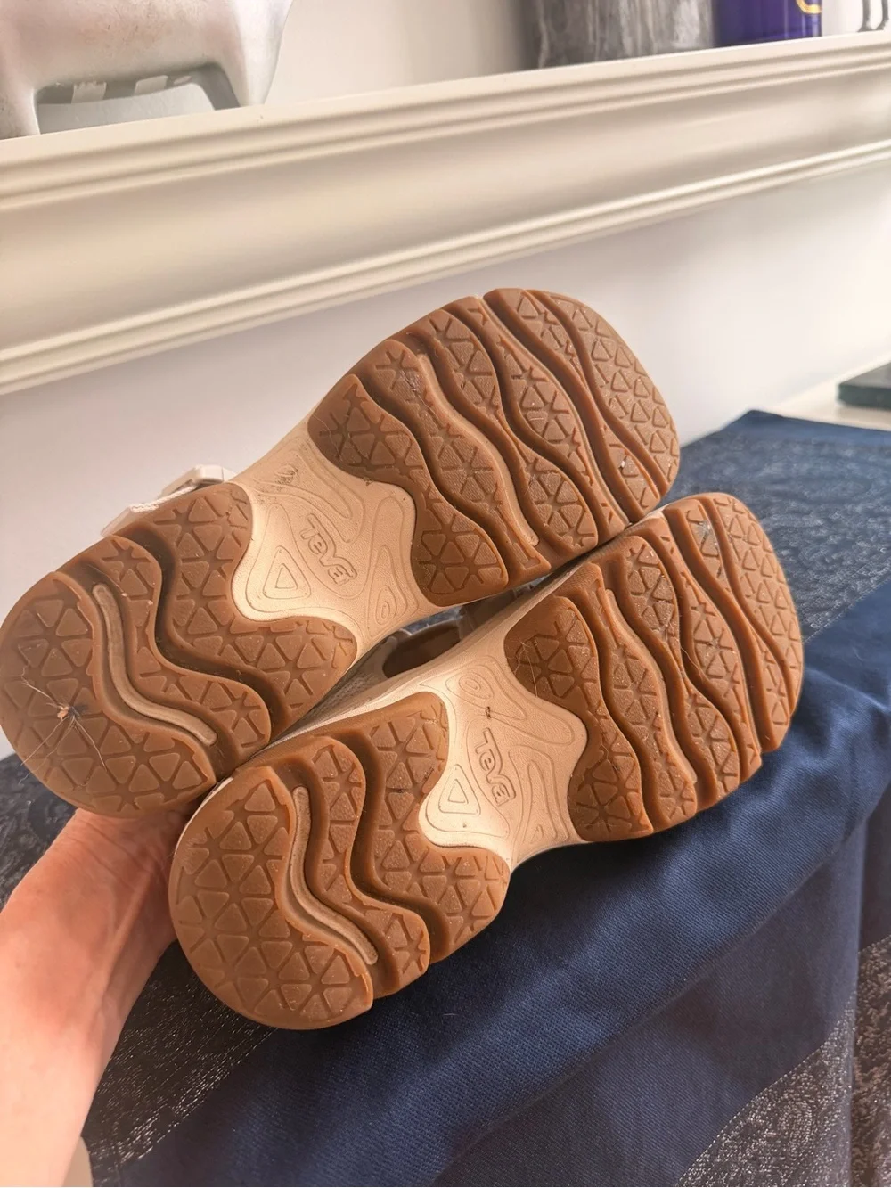 Teva Chunky Platform Sport Sandals in Cream